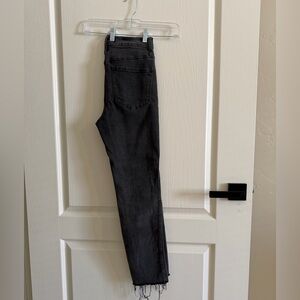 Madewell High-rise Stovepipe Vintage Black Wash Jeans